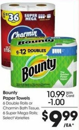 Kroger Bounty Paper Towels offer