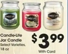 Kroger Candle-Lite Jar Candle 18 oz offer
