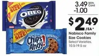 Kroger Nabisco Family Size Cookies 10.5-19.5 oz offer