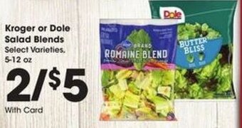 Kroger Kroger or Dole Salad Blends 5-12oz offer