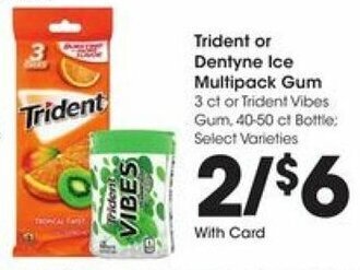 Kroger Trident or Dentyne Ice Multipack Gum offer