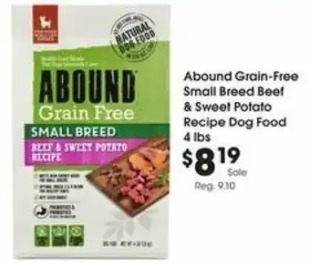Kroger Abound Grain-Free Small Breed Beef & Sweet Potato Recipe Dog Food offer