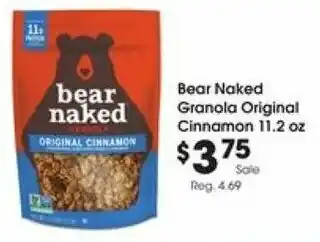 Kroger Bear Naked Granola Original Cinnamon 11.2 oz offer