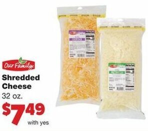 Family Fare Shredded Cheese 32 oz offer