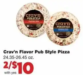 Family Fare Crav'n Flavor Pub Style Pizza 24.35-26.45 oz offer