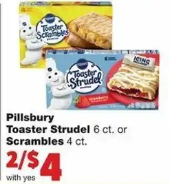 Family Fare Pillsbury Toaster Strudel or Scambles offer