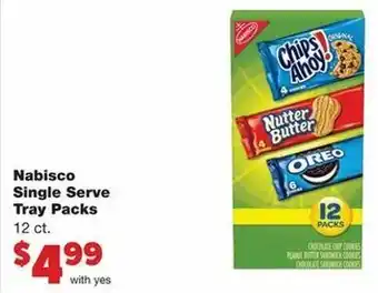 Family Fare Nabisco Single Serve Tray Packs offer