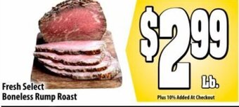 Mac's Market Fresh Select Boneless Rump Roast offer