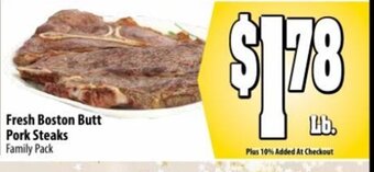 Mac's Market Fresh Boston Butt Pork Steaks offer