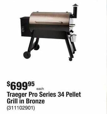 The Home Depot Traeger pro series 34 pellet grill in bronze offer