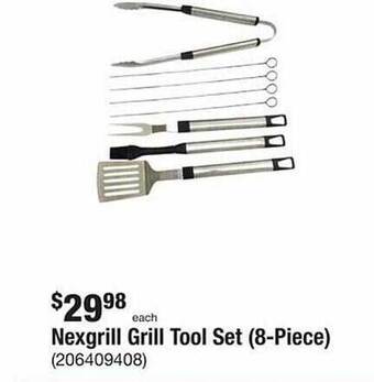 The Home Depot Nexgrill grill tool set (8-piece) offer