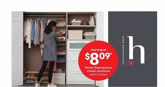 JC Penney Home expressions closet solutions offer