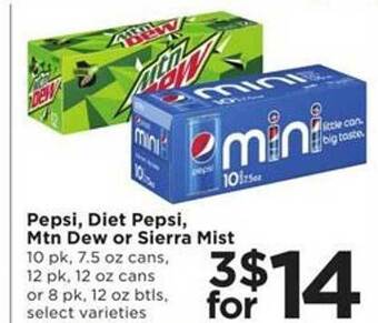 Cub Foods Pepsi, diet pepsi, mtn dew or sierra mist offer