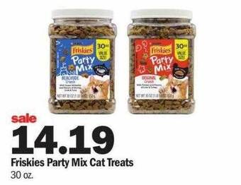Meijer Friskies party mix cat treats offer