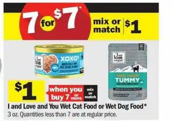 Meijer I and love and you wet cat food or wet dog food offer