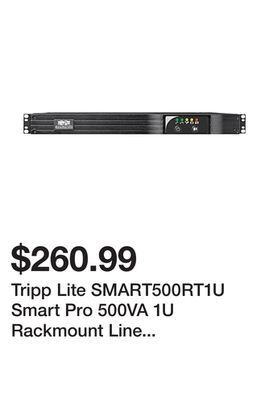 Office Depot Tripp lite smart500rt1u smart pro 500va 1u rackmount line interactive ups offer