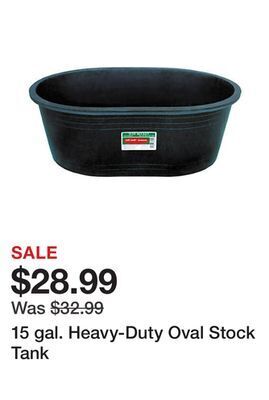 Tractor Supply Company 15 gal. heavy-duty oval stock tank offer