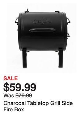 Tractor Supply Company Charcoal tabletop grill side fire box offer