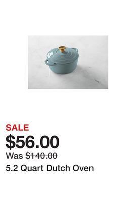 Belk 5.2 quart dutch oven offer