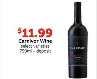 Fareway Carnivor wine offer