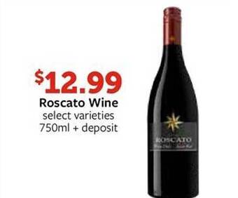 Fareway Roscato wine offer