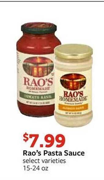 Fareway Rao's pasta sauce offer