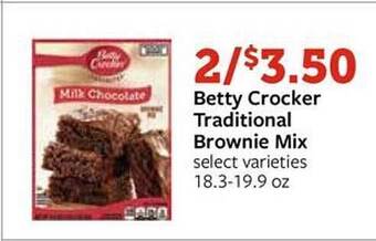 Fareway Betty crocker traditional brownie mix offer