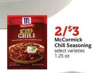 Fareway Mccormick chili seasoning offer