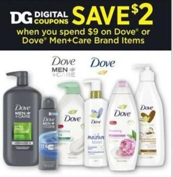 Dollar General Dove or Dove Men + Care offer