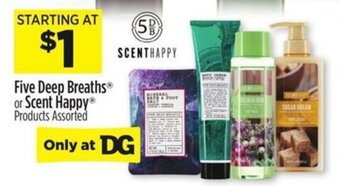 Dollar General Five Deep Breaths or Scent Happy offer
