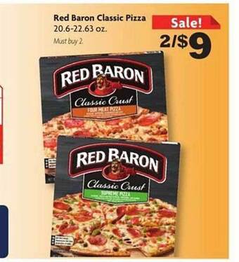 Family Dollar Red baron classic pizza offer