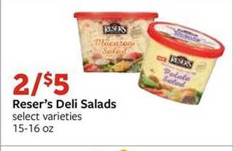 Fareway Reser's deli salads offer