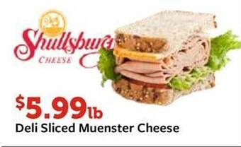 Fareway Deli sliced muenster cheese offer