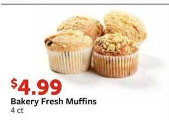 Fareway Bakery fresh muffins offer