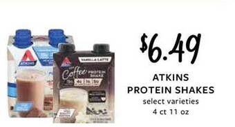 Fareway Atkins protein shakes offer