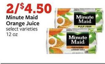 Fareway Minute maid orange juice offer