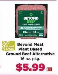 Tops Beyond meat plant based ground beef alternative offer