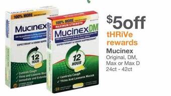 Kinney Drugs Mucinex offer