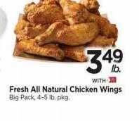 Tops Fresh all natural chicken wings offer