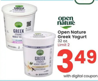 Albertsons Open Nature Greek Yogurt 32 oz. offer