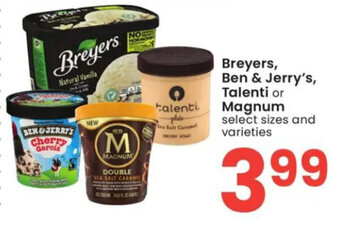 Albertsons Breyers, Ben & Jerry's Talenti or Magnum offer
