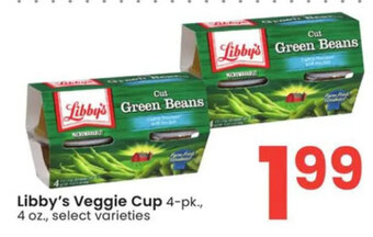 Albertsons Libby's Veggie Cup 4-pk. 4 oz. offer