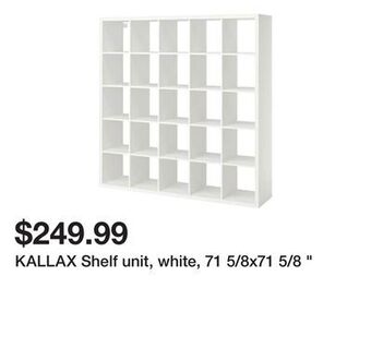 Ikea Kallax shelf unit, white, 71 5/8x71 5/8 " offer