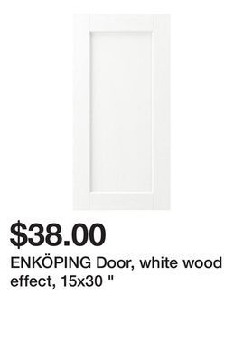 Ikea Enköping door, white wood effect, 15x30 " offer