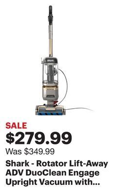 Best Buy Shark - rotator lift-away adv duoclean engage upright vacuum with self-cleaning brushroll - silver offer