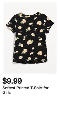 Old Navy Softest printed t-shirt for girls offer