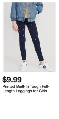 Old Navy Printed built-in tough full-length leggings for girls offer