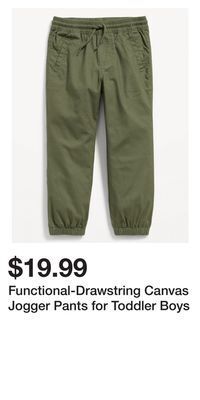 Old Navy Functional-drawstring canvas jogger pants for toddler boys offer
