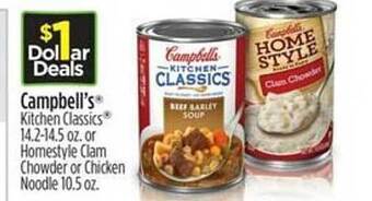 Dollar General Campbell's kitchen classics offer