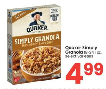 Albertsons Quaker Simply Granola 18-24.1 oz. offer